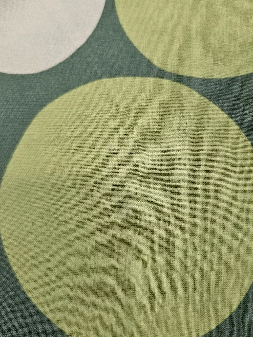 VTG Ikea Smorboll Lime Green F/Q Duvet Cover Circles Dots Cotton 1999 Mod FLAWS